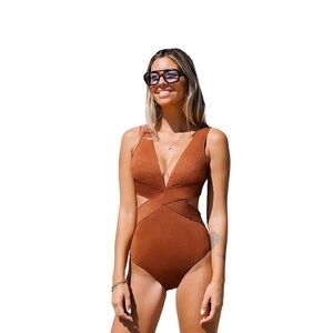 Elegant Brown Women's Swimwear